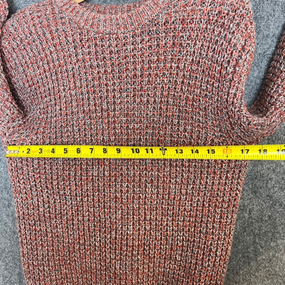 COS Red Marled Chunky Knit Cotton Wool Blend Crew Neck Sweater Small‎ 0801058 0 - Picture 4 of 8